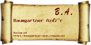 Baumgartner Azár névjegykártya